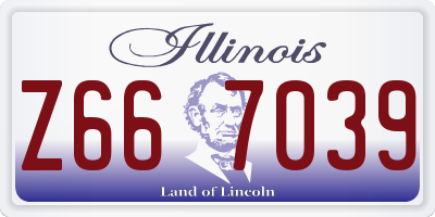 IL license plate Z667039