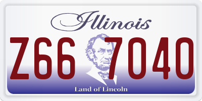 IL license plate Z667040
