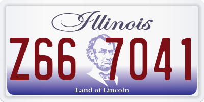 IL license plate Z667041