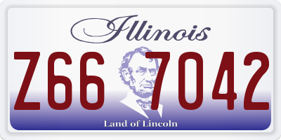 IL license plate Z667042