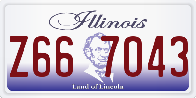 IL license plate Z667043