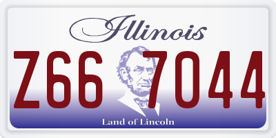 IL license plate Z667044