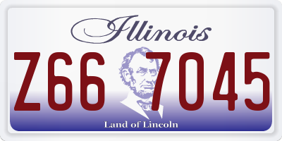 IL license plate Z667045
