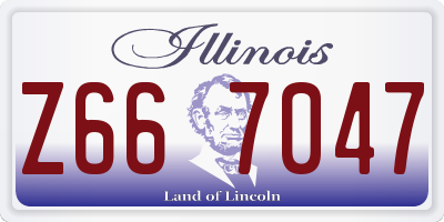 IL license plate Z667047