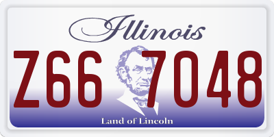 IL license plate Z667048
