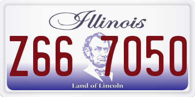 IL license plate Z667050