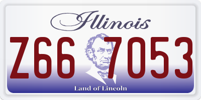 IL license plate Z667053