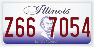 IL license plate Z667054