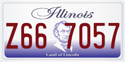 IL license plate Z667057