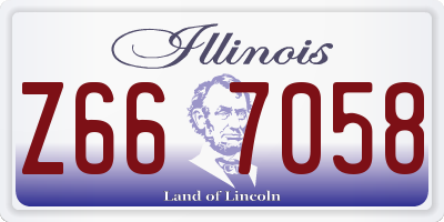 IL license plate Z667058