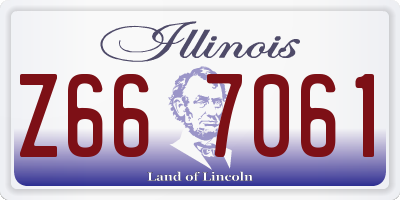 IL license plate Z667061
