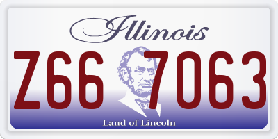 IL license plate Z667063