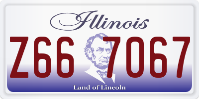 IL license plate Z667067