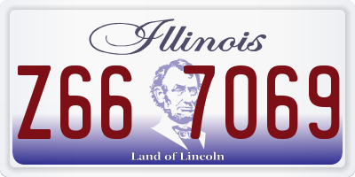 IL license plate Z667069