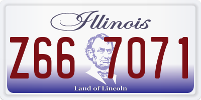 IL license plate Z667071