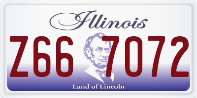 IL license plate Z667072