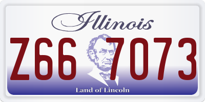 IL license plate Z667073