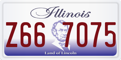 IL license plate Z667075