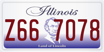 IL license plate Z667078