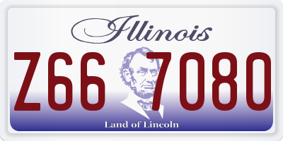 IL license plate Z667080