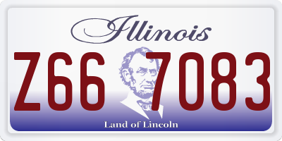 IL license plate Z667083