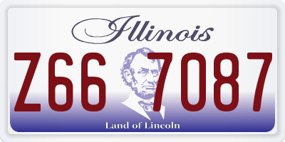 IL license plate Z667087