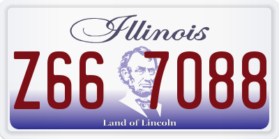IL license plate Z667088