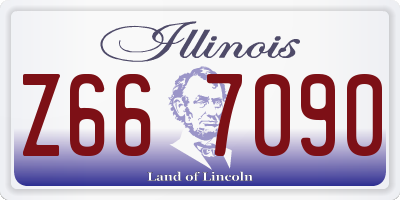 IL license plate Z667090