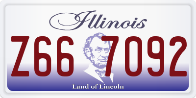 IL license plate Z667092