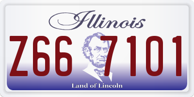 IL license plate Z667101