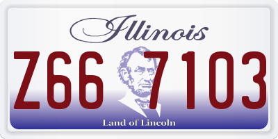 IL license plate Z667103