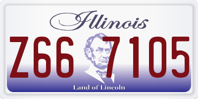 IL license plate Z667105