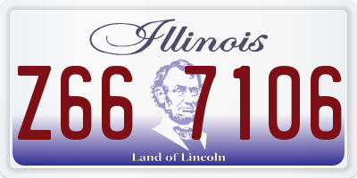 IL license plate Z667106