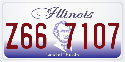 IL license plate Z667107