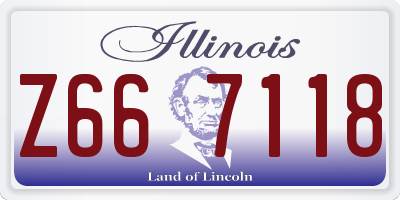 IL license plate Z667118