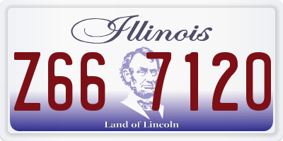 IL license plate Z667120