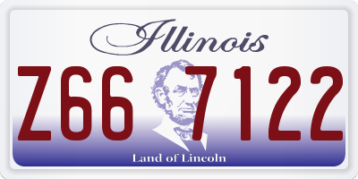 IL license plate Z667122