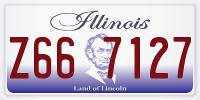 IL license plate Z667127