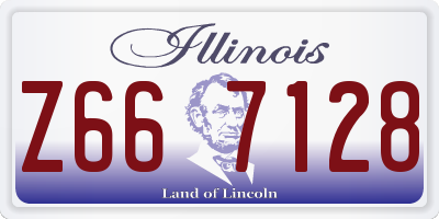 IL license plate Z667128