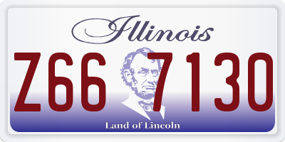 IL license plate Z667130