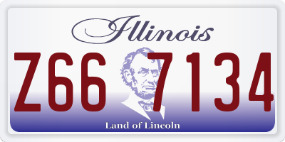 IL license plate Z667134
