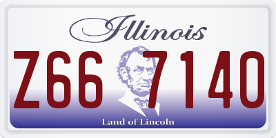 IL license plate Z667140
