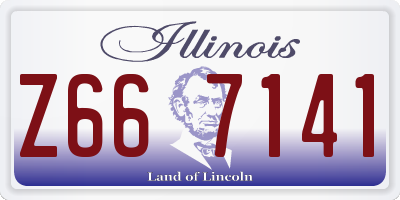IL license plate Z667141