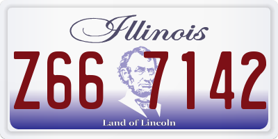 IL license plate Z667142