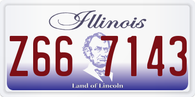 IL license plate Z667143