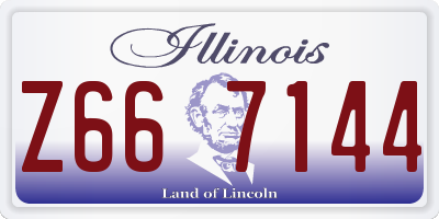 IL license plate Z667144