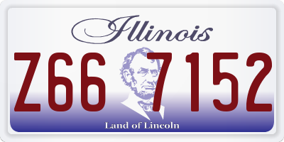 IL license plate Z667152