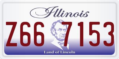 IL license plate Z667153