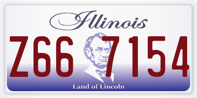 IL license plate Z667154