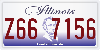 IL license plate Z667156